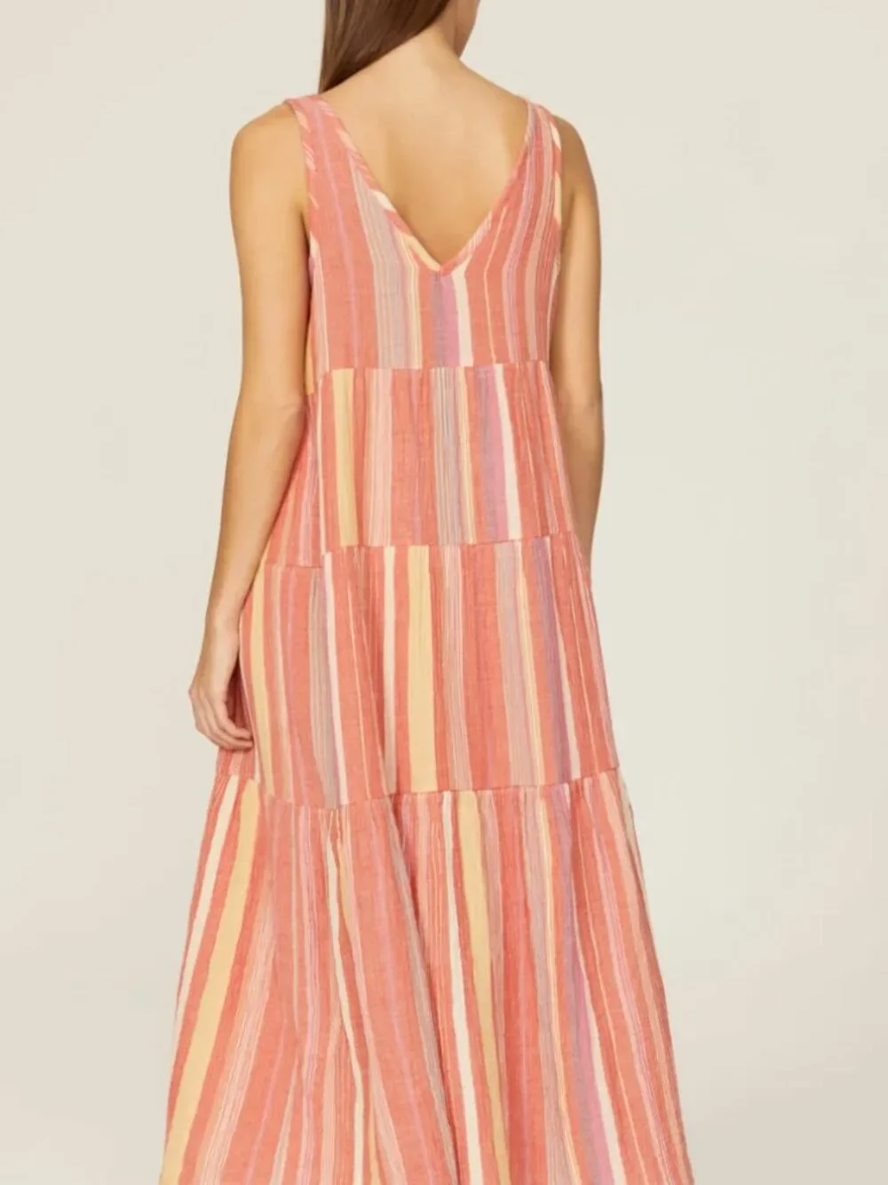 Marine Layer Corinne Striped Tiered Sundress